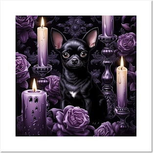 Gothic Black Chihuahua Posters and Art